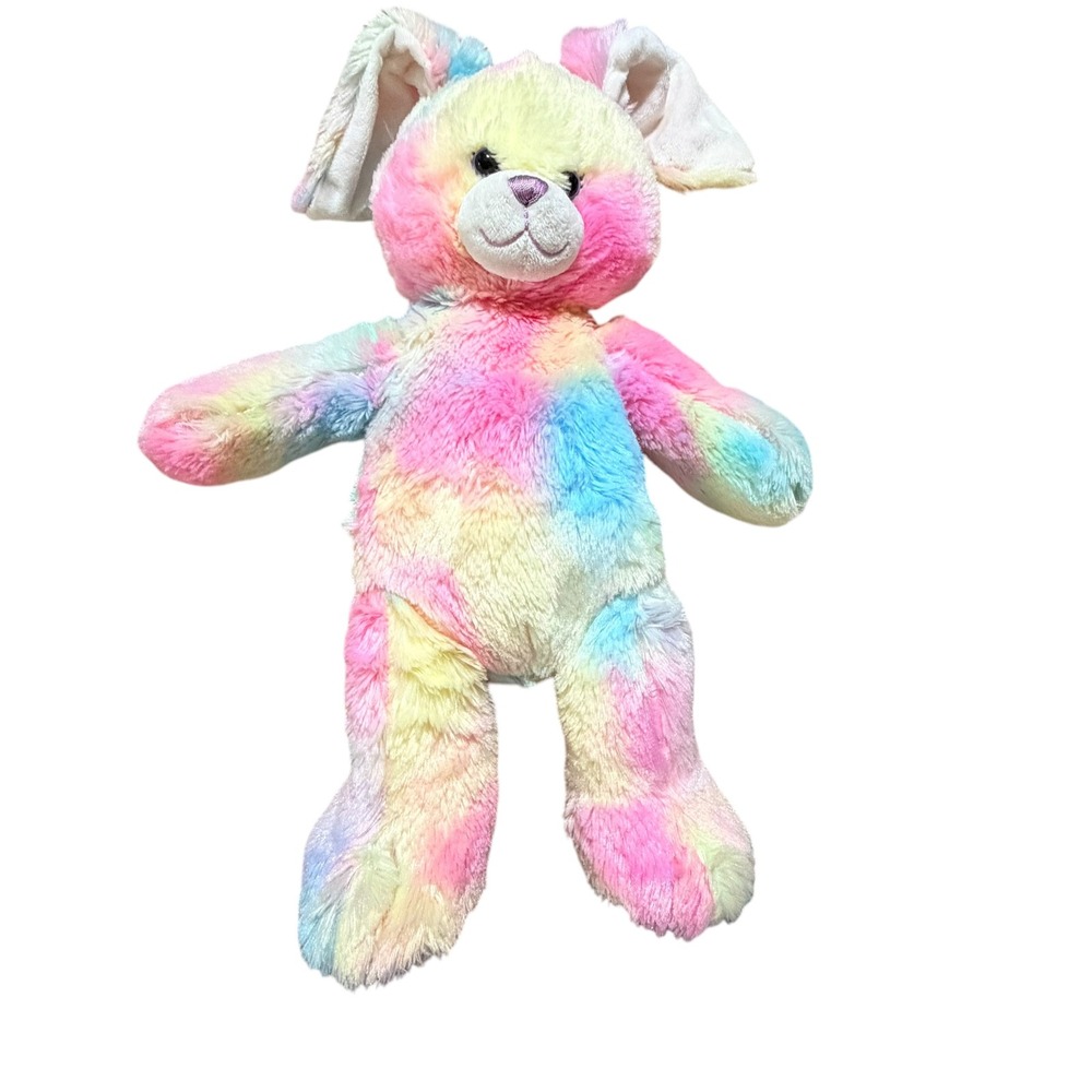 Build A Bear Workshop Pastel Tie Dye Bunny Rabbit Plush Stuffed Animal Floppy